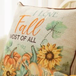 New 🥰 Glitzhome® 20" Fall Embroidered Pumpkin Pillow 🧨 -Glitzhome Sales D624727S 4