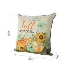 New 🥰 Glitzhome® 20" Fall Embroidered Pumpkin Pillow 🧨 -Glitzhome Sales D624727S 8