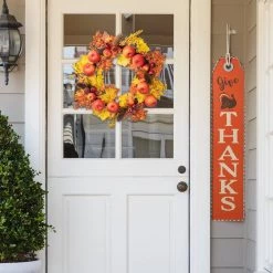 Budget π₯ Glitzhome® 24" Apple Berry Leaf Wreath π 11 Budget π₯ Glitzhome® 24" Apple Berry Leaf Wreath π -Glitzhome Sales D624728S 3