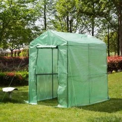 Best Sale π€© Glitzhome® 6.2ft. Walk-in 2-Tier 4 Shelf Greenhouse 𧨠12 Best Sale π€© Glitzhome® 6.2ft. Walk-in 2-Tier 4 Shelf Greenhouse 𧨠-Glitzhome Sales D644672S 3