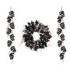 Cheap 🛒 Glitzhome® Lighted 🎃 Halloween Bat Garland & Wreath Set 💯 -Glitzhome Sales D645641S 1