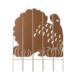 Outlet ❤️ Glitzhome® 41.5" 👪 Thanksgiving Metal Turkey Combo Yard Stake 😀 -Glitzhome Sales D645650S 6