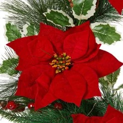Wholesale ✔️ Glitzhome® 24" Pre-Lit Poinsettia & Pinecone Wreath 🥰 16 Wholesale ✔️ Glitzhome® 24" Pre-Lit Poinsettia & Pinecone Wreath 🥰 -Glitzhome Sales D652253S 6