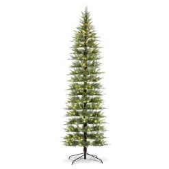 Best Sale 🎁 Glitzhome® 9ft. Pre-Lit Pine Artificial 🔔 Christmas Tree, Warm White LED Lights 👍
