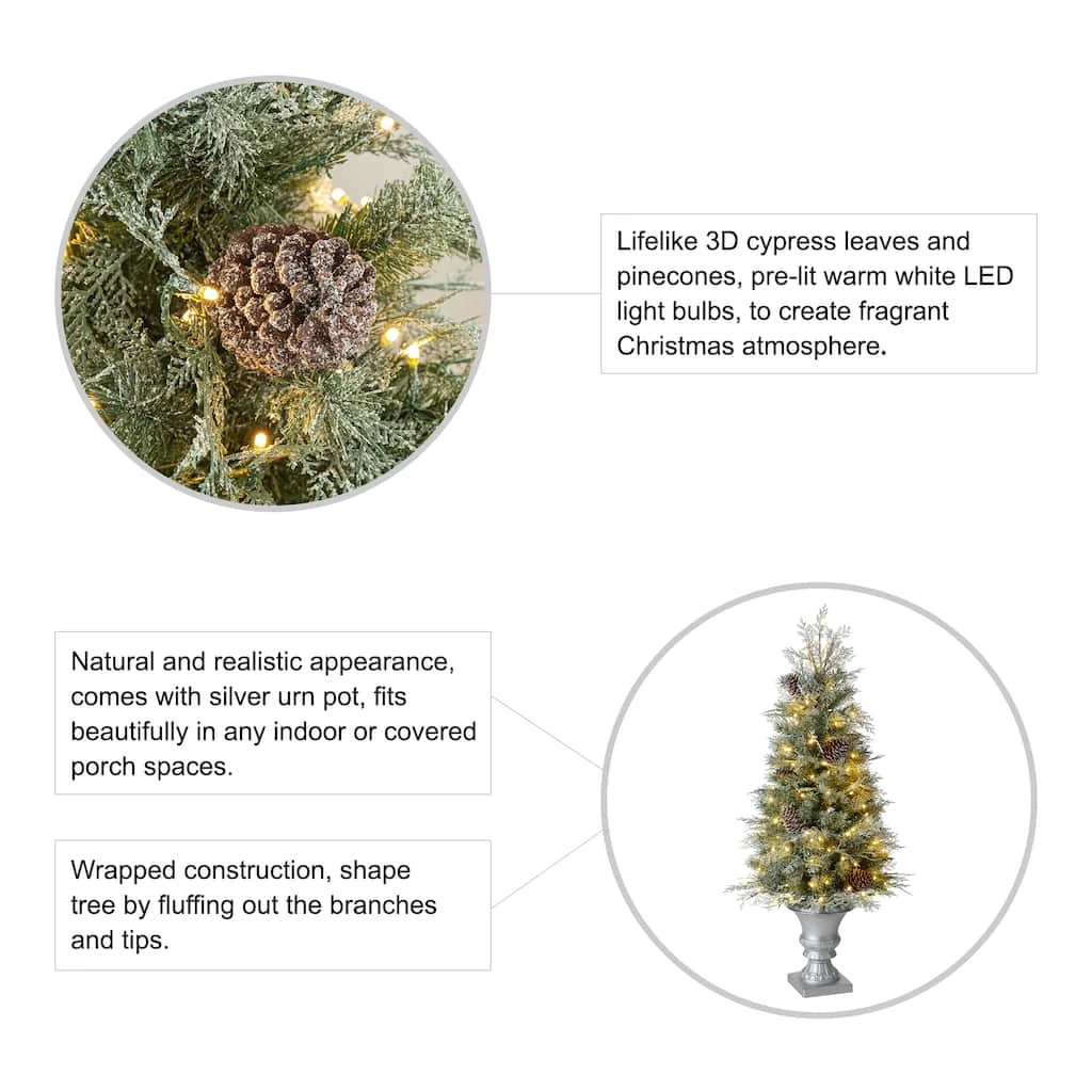 Promo π Glitzhome® 4ft. Pre-Lit Pine Artificial π Christmas Porch Tree, Warm White LED Lights βοΈ 7 Promo π Glitzhome® 4ft. Pre-Lit Pine Artificial π Christmas Porch Tree, Warm White LED Lights βοΈ - Image 5