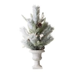 Top 10 🛒 Glitzhome® 2ft. Pre-Lit Flocked Pinecone & Berries Table Tree in Urn 😍 -Glitzhome Sales D652290S 3