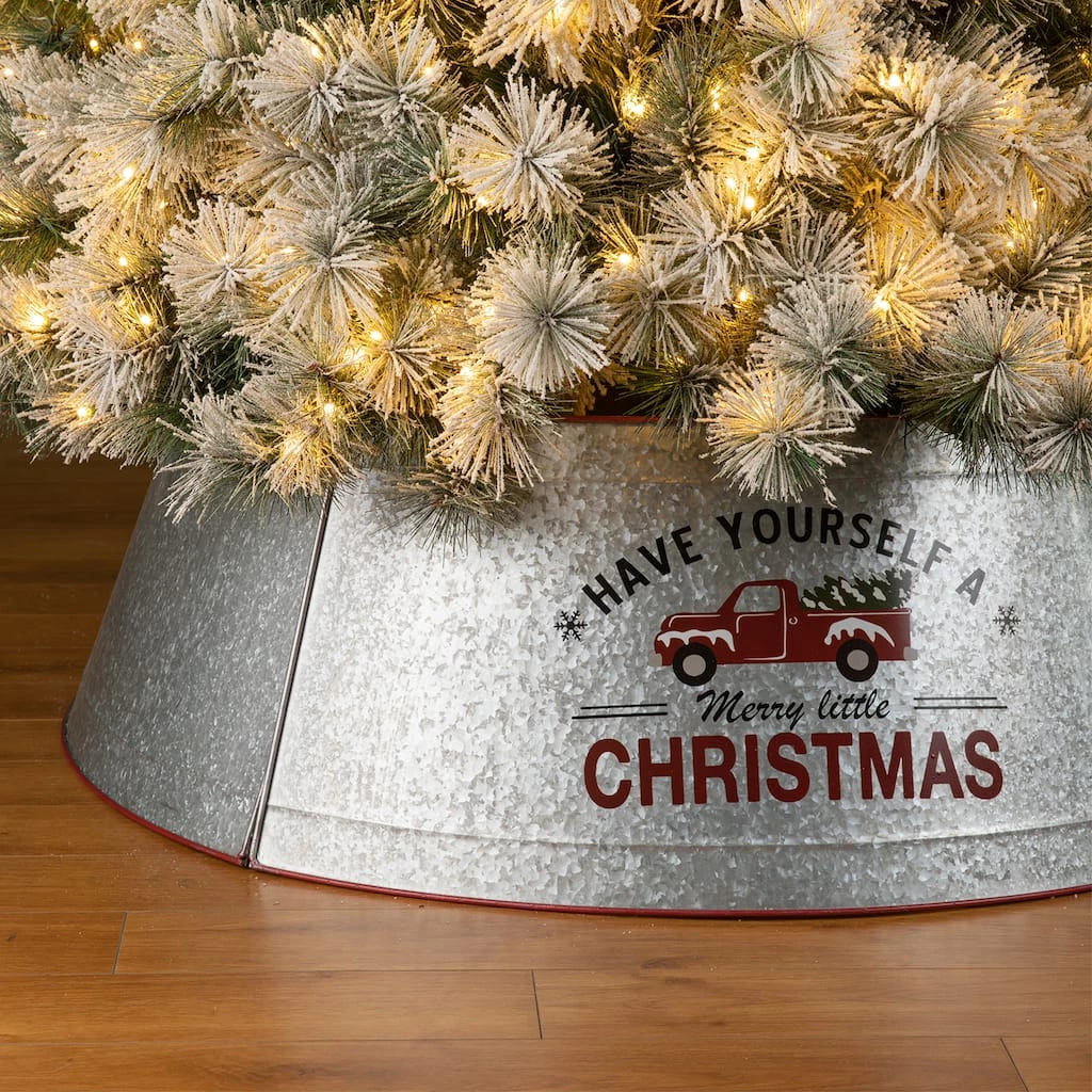 Discount โค๏ธ Glitzhome® 40.5" ๐ Christmas Galvanized Metal Truck Tree Collar ๐ 5 Discount โค๏ธ Glitzhome® 40.5" ๐ Christmas Galvanized Metal Truck Tree Collar ๐ - Image 3