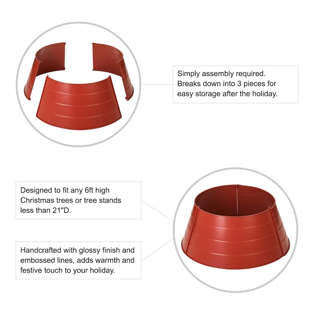 Top 10 π Glitzhome® 22" π Christmas Painted Red Metal Tree Collar π₯ 7 Top 10 π Glitzhome® 22" π Christmas Painted Red Metal Tree Collar π₯ - Image 5