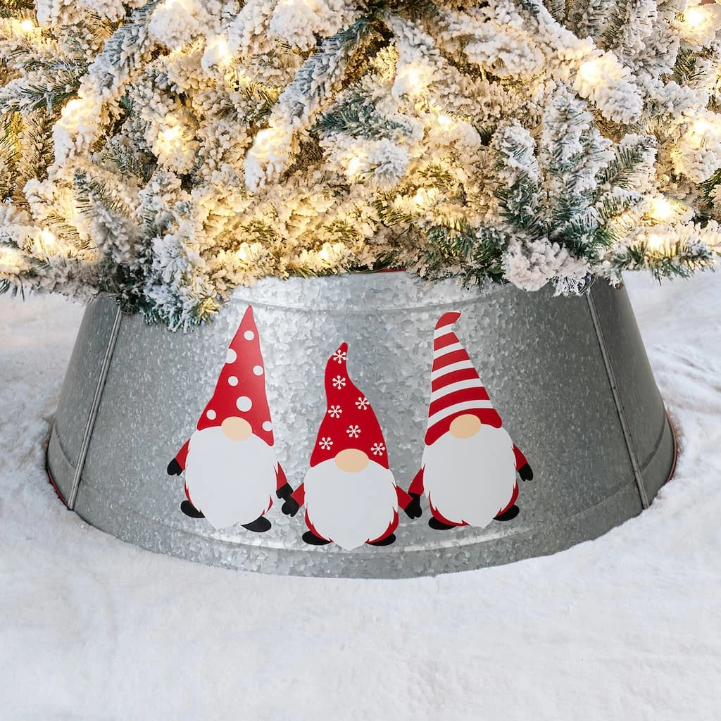Deals π― Glitzhome® 26" π Christmas Galvanized Metal Gnomes Tree Collar β 4 Deals π― Glitzhome® 26" π Christmas Galvanized Metal Gnomes Tree Collar β - Image 2