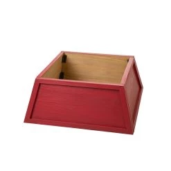 Outlet 🔥 Glitzhome® 26" Red Trapezoid Believe in the Magic ❄ Christmas Tree Collar 🔥 -Glitzhome Sales D652305S 6