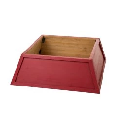 Top 10 ❤️ Glitzhome® 32" Red Trapezoid Farm Fresh 🎄 Christmas Tree Collar ✔️ -Glitzhome Sales D652306S 6