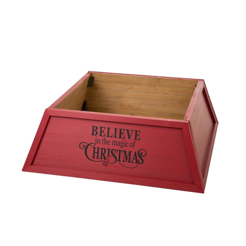 Cheap π₯° Glitzhome® 32" Red Trapezoid Believe in the Magic π Christmas Tree Collar π― 3 Cheap π₯° Glitzhome® 32" Red Trapezoid Believe in the Magic π Christmas Tree Collar π―