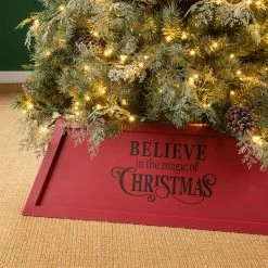 Cheap π₯° Glitzhome® 32" Red Trapezoid Believe in the Magic π Christmas Tree Collar π― 12 Cheap π₯° Glitzhome® 32" Red Trapezoid Believe in the Magic π Christmas Tree Collar π― -Glitzhome Sales D652307S 3