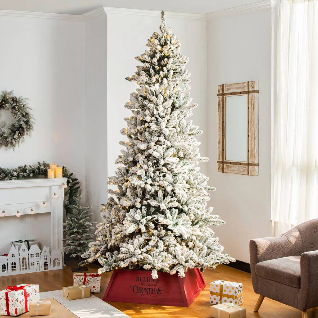 Cheap π₯° Glitzhome® 32" Red Trapezoid Believe in the Magic π Christmas Tree Collar π― 8 Cheap π₯° Glitzhome® 32" Red Trapezoid Believe in the Magic π Christmas Tree Collar π― - Image 6