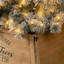 Wholesale 👏 Glitzhome® 40" Natural Wooden Trapezoid Farm Fresh ❄ Christmas Tree Collar ❤️ -Glitzhome Sales D652309S 4