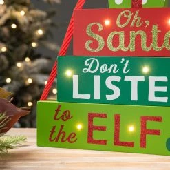 Cheap π Glitzhome® 12" Lighted Wooden β Christmas Gift Block Table Décor β 14 Cheap π Glitzhome® 12" Lighted Wooden β Christmas Gift Block Table Décor β -Glitzhome Sales D652311S 5