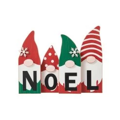 Brand new 😉 Glitzhome® 11'' Noel Wooden 🎅 Christmas Gnome Family Table Décor 👏 -Glitzhome Sales D652315S 5