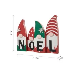 Brand new 😉 Glitzhome® 11'' Noel Wooden 🎅 Christmas Gnome Family Table Décor 👏 -Glitzhome Sales D652315S 7