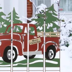 Discount 💯 Glitzhome® 40'' Metal Truck Farm Combo Yardstake 🥰 -Glitzhome Sales D652326S 4