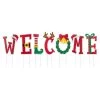 New 🛒 Glitzhome® WELCOME Metal Yardstakes, 7ct. 💯 -Glitzhome Sales D652331S 1