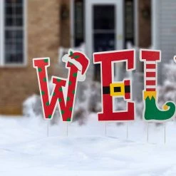 New 🛒 Glitzhome® WELCOME Metal Yardstakes, 7ct. 💯 -Glitzhome Sales D652331S 5