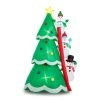 Flash Sale 🔥 Glitzhome® 8ft. Lighted Inflatable Xmas Snowman Climbing Up Tree Décor 🎉 -Glitzhome Sales D652333S 1
