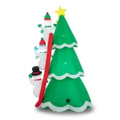 Flash Sale 🔥 Glitzhome® 8ft. Lighted Inflatable Xmas Snowman Climbing Up Tree Décor 🎉 -Glitzhome Sales D652333S 8