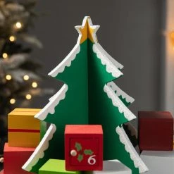 Hot Sale π Glitzhome® 10.5'' Wooden π Christmas Gift Box Tree Countdown Calendar Décor π 13 Hot Sale π Glitzhome® 10.5'' Wooden π Christmas Gift Box Tree Countdown Calendar Décor π -Glitzhome Sales D652351S 4