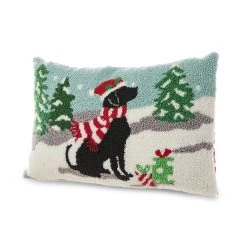 Discount 💯 Glitzhome® Hooked 🎄 Christmas 🐕 Dog Pillow 🔥 -Glitzhome Sales D652353S 5
