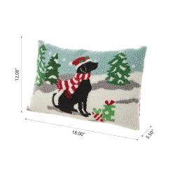 Discount 💯 Glitzhome® Hooked 🎄 Christmas 🐕 Dog Pillow 🔥 -Glitzhome Sales D652353S 6