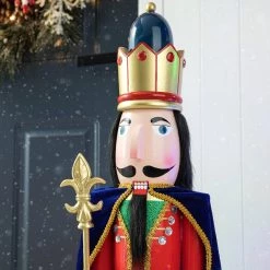 Wholesale 😉 Glitzhome® 3ft. Wooden 🎁 Christmas King Nutcracker 👍 -Glitzhome Sales D670512S 6