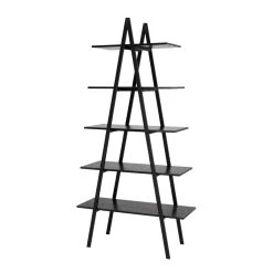 Glitzhome Sales 10 Best reviews of ✔️ Glitzhome® Modern Industry Black 6ft. 5-Tier A Frame Etagere Bookshelf 🌟