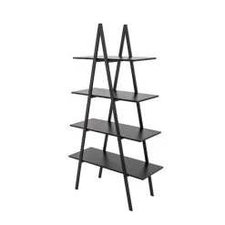 Wholesale 🎉 Glitzhome® 5.5ft. Modern Industrial 4-Tier A-Frame Open Ladder Bookshelf 👏 -Glitzhome Sales D670844S 1 1