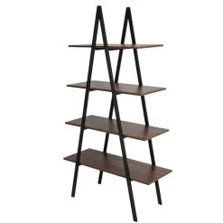 Wholesale 🎉 Glitzhome® 5.5ft. Modern Industrial 4-Tier A-Frame Open Ladder Bookshelf 👏 -Glitzhome Sales D670845S 1