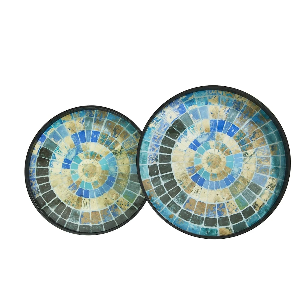 Flash Sale 𧨠Glitzhome® Nesting Side Table with Mosaic Pattern Tray Top Set π 9 Flash Sale 𧨠Glitzhome® Nesting Side Table with Mosaic Pattern Tray Top Set π - Image 7