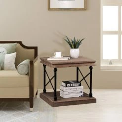 Best reviews of 🧨 Glitzhome® 23" French Vintage Antiqued finish Accent Table 🧨 -Glitzhome Sales D670847S 3