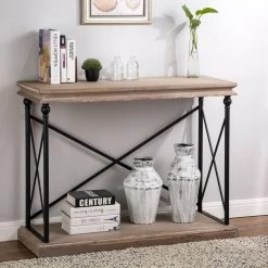 Coupon 💯 Glitzhome® 42" French Vintage Antiqued Finish Console Table 🔔 -Glitzhome Sales D670848S 2