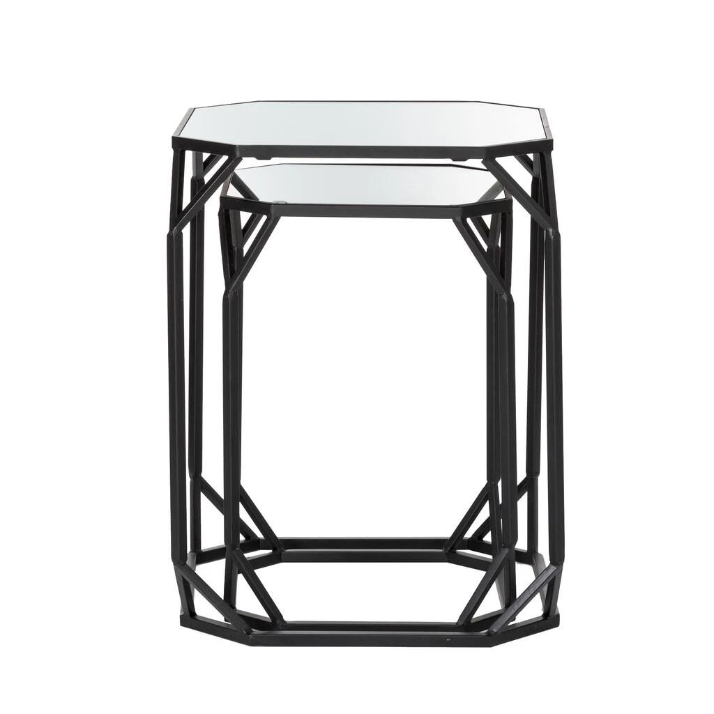 Promo π― Glitzhome® Metal Square Accent Table with Glass Top Set π 7 Promo π― Glitzhome® Metal Square Accent Table with Glass Top Set π - Image 5