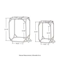 Promo π― Glitzhome® Metal Square Accent Table with Glass Top Set π 17 Promo π― Glitzhome® Metal Square Accent Table with Glass Top Set π -Glitzhome Sales D670853S 8