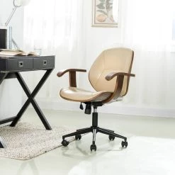Best deal 🧨 Glitzhome® 38" Leatherette Gaslift Adjustable Swivel Office Chair 🧨 -Glitzhome Sales D670862S 3