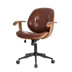 Best deal 🧨 Glitzhome® 38" Leatherette Gaslift Adjustable Swivel Office Chair 🧨 -Glitzhome Sales D670863S 1