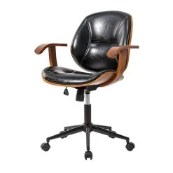 Best deal 🧨 Glitzhome® 38" Leatherette Gaslift Adjustable Swivel Office Chair 🧨 -Glitzhome Sales D670864S 1